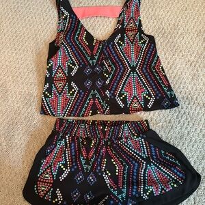 Exhilaration 2 piece night out outfit-shorts with pockets size small